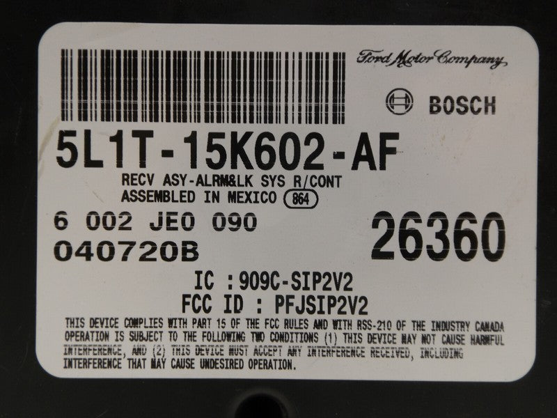 5L1T-15K602-AF 2005-2007 Ford Expedition / F150 Anti-Theft Control Module 5L1T-15K602-AF