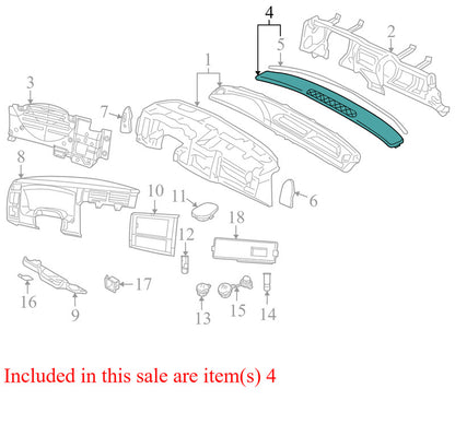 5HM59ZJ8AC 2005-2011 Dodge Dakota Windshield Defroster Nozzle Used 5HM59ZJ8AC OEM