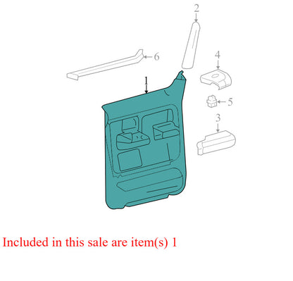 5L341827407 2004-2008 F-150 Driver Rear Left Interior Door Panel Used OEM 4L3Z1627407CAA