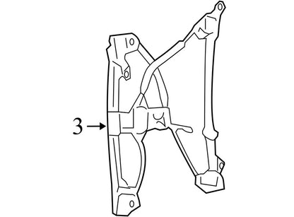 4L3Z1523200CA 2004-2008 Ford F-150 Driver FL Window Regulator Used 4L3Z1523200CA OEM