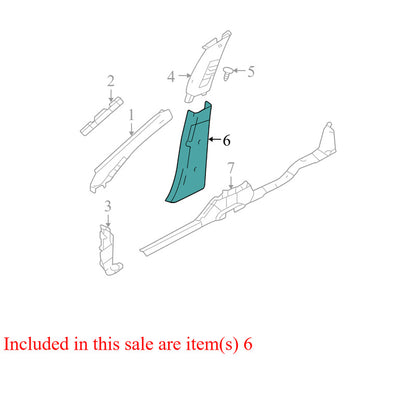 5F937424318AG 2005-2007 Ford Five Hundred RL Door Pillar Post Trim Used 5F937424318AG OEM