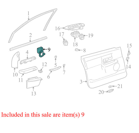 3W1T14A701AFW 2004-2010 Lincoln Town Car Passenger FR Power Seat Switch Used 3W1T14A701AFW OEM