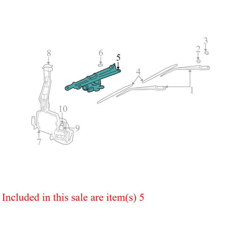 55155895AF 2002-2007 Jeep Liberty Front Windshield Wiper Motor 3.7L Used 55155895AF OEM