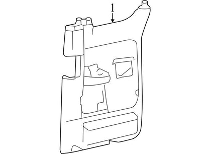 6L3Z1827406AAA 2004-2008 Ford F-150 Passenger Rear Right Door Trim Panel Used OEM 6L3Z1827407C