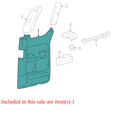 6L3Z1827406AAA 2004-2008 Ford F-150 Passenger Rear Right Door Trim Panel Used OEM 6L3Z1827407C