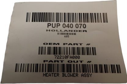 72210FA000 1995-1999 Subaru Legacy Heater Blower Case Assembly Used OEM 72210FA000
