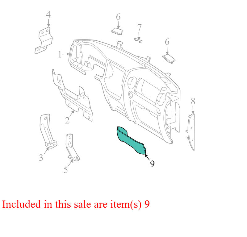 2L1Z7804608BAA 2003-2006 Ford Expedition Center Lower Dash Trim Panel Used OEM 2L1X7804608ADW