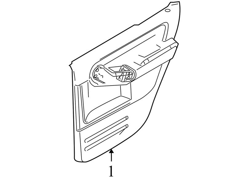 6L9Z7827407CAB 2006-2010 Mercury Mountaineer Passenger Rear RR Interior Door Panel Used OEM