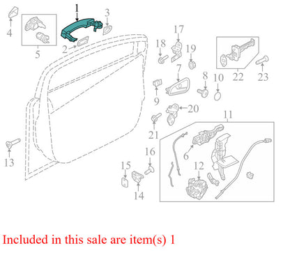 BF6AF21812AJ 2012-2014 Ford Focus Passenger FR Exterior Door Handle Used AM5Z1722404JCPTM OEM