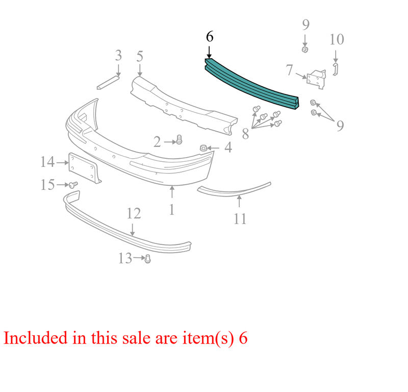 25623859 1997-2005 Buick Park Avenue Front Bumper Impact Bar Used 25623859 OEM