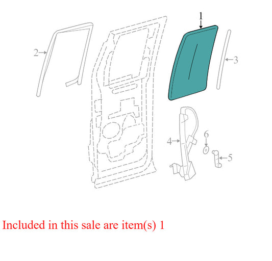 4L3Z1829700AA 2004-2008 Ford F-150 Passenger RR Door Glass Used 4L3Z1829700AA OEM