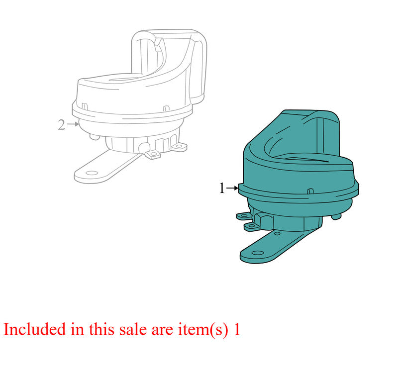 A046495 2015-2018 Dodge Grand Caravan High Note Horn Used A046495 OEM