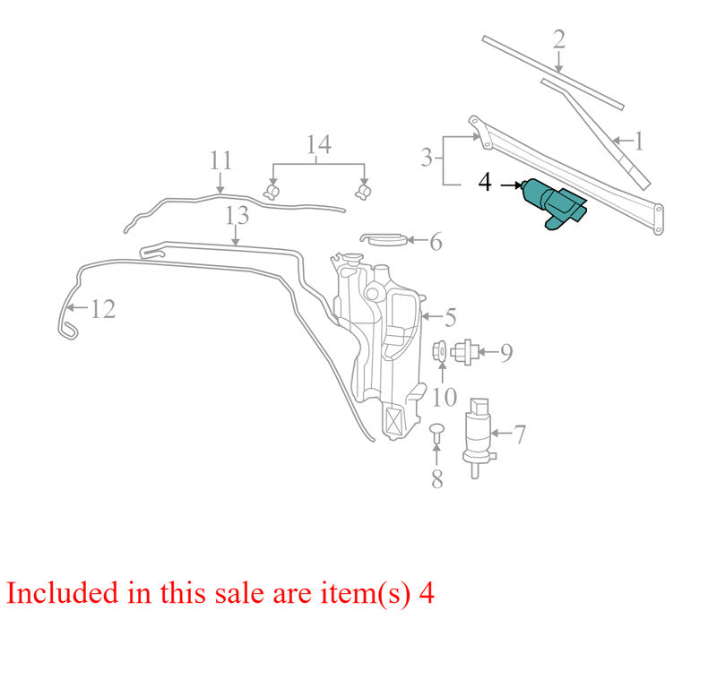 02102009095720 2009-2012 Dodge Ram Front Windshield Wiper Motor Used 68050422AD OEM