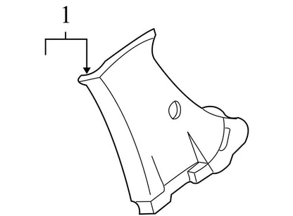 84131S9AN81ZB 2002-2006 Honda CR-V Passenger RH Upper C Pillar Trim Used OEM 84131-S9A-0030/90