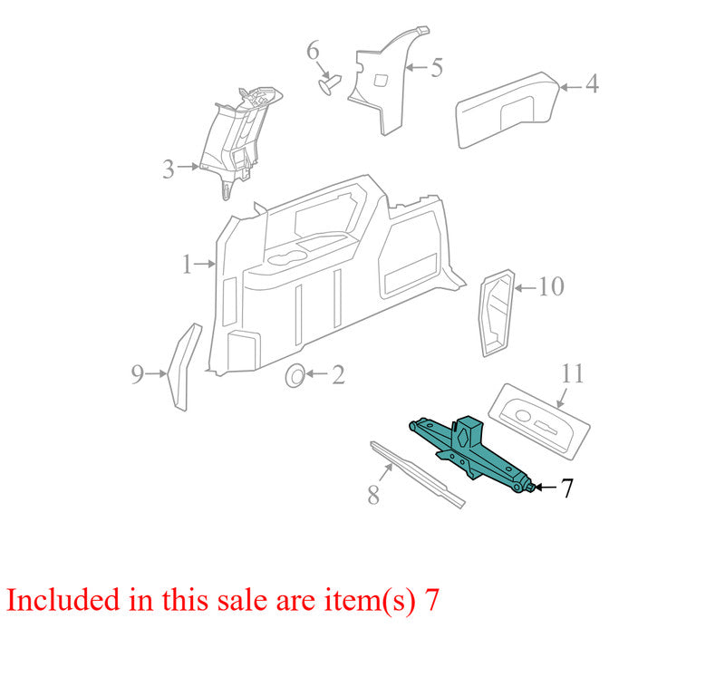 68042097AC 2015-2018 Dodge Grand Caravan Floor Jack Used 68042097AC OEM