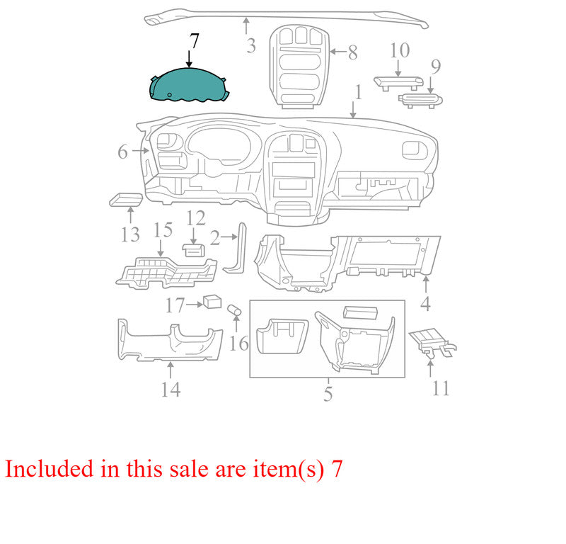 RW20DX9AB 2001-2007 Chrysler Town &amp; Country Gauge Instrument Bezel Used OEM RW20TRMAB