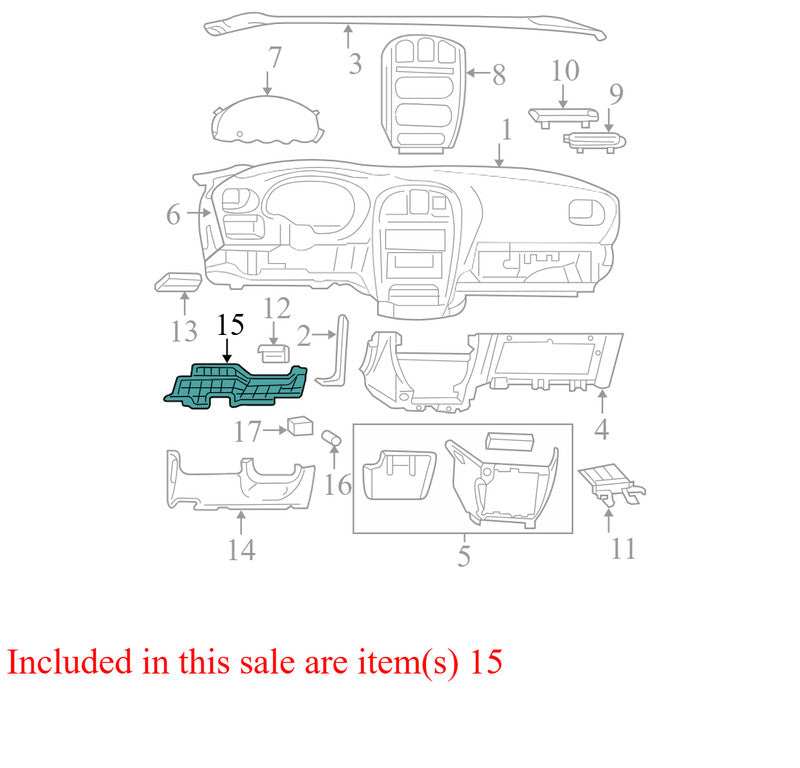 5009004AA 2000-2007 Dodge Caravan Instrument Panel Knee Bolster Bracket Used 5009004AA OEM