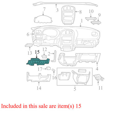 5009004AA 2000-2007 Dodge Caravan Instrument Panel Knee Bolster Bracket Used 5009004AA OEM