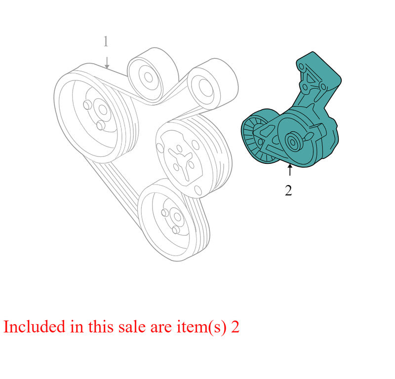 048730100001 2001 Volkswagen Beetle Accessory Drive Belt Tensioner Assembly Used 048730100001