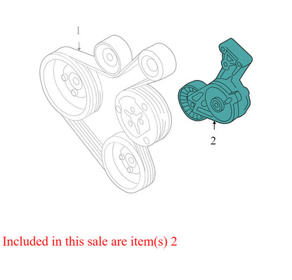 048730100001 2001 Volkswagen Beetle Accessory Drive Belt Tensioner Assembly Used 048730100001