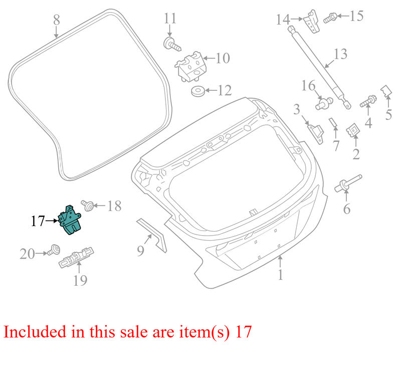 BM51A442A66BB 2012-2014 Ford Focus Rear Liftgate Latch Used BM5Z5843150B OEM