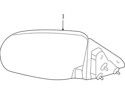 05008989AB 2008-2010 Dodge Avenger Driver Front Left Door Mirror Used 1AK92RXFAD 