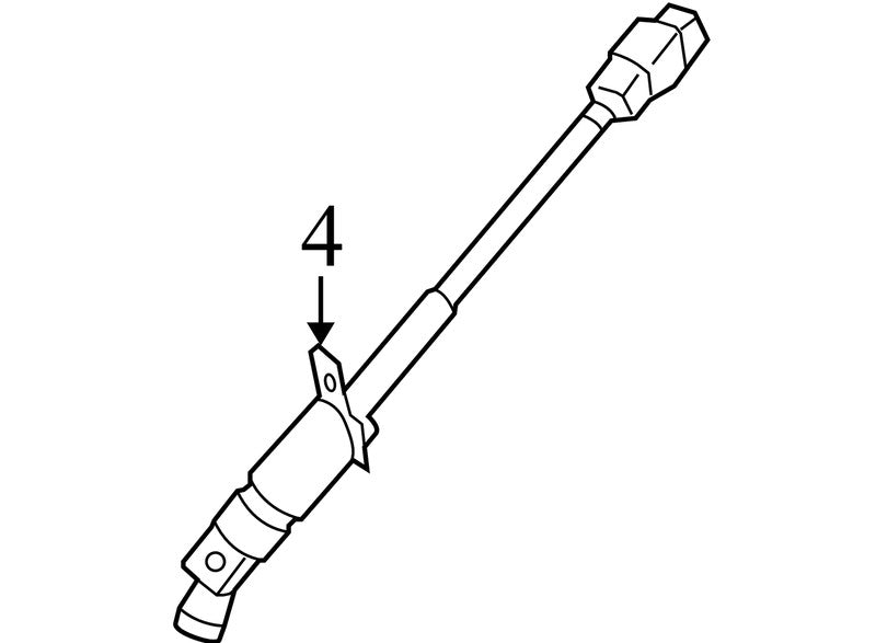 6F9Z3B676AA 2005-2007 Ford Five Hundred Steering Shaft Used 6F9Z3B676AA OEM