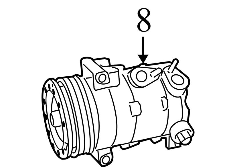 55111410AF 2009-2010 Dodge Journey A/C Compressor Used OEM 55111410AF 