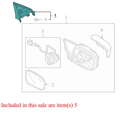 76270SDAA110M1 2003-2007 Honda Accord Driver Left Door Mirror Cover Used 76270SDAA110M1 