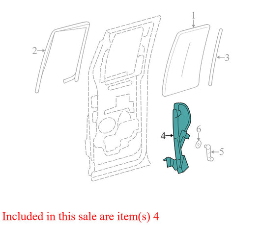 6L341827000AC 2004-14 Ford F-150 Extended Super Cap RR Window Regulator Used 6L3Z1827000BA OEM