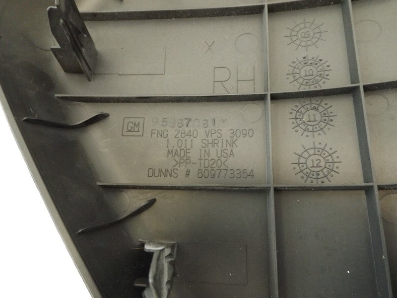 95987081 2011-2016 Chevrolet Cruze Passenger Right Dash End Cap Used 95987085 OEM