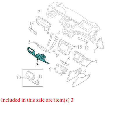 847500A500V2 2009-2010 Hyundai Sonata Instrument Panel Knee Bolster 847500A500V2 OEM 