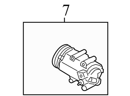 AV1Z19703K 2014-2019 Ford Fiesta A/C Compressor AV1Z19703K Used OEM 1.6L