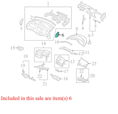 77210SNAA00ZA 2006-2011 Honda Civic Passenger FR Dash End Cap Used OEM 77210SNAA000