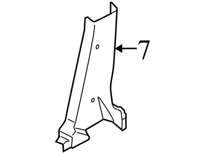 76915JM00A 2008-2015 Nissan Rogue Driver LH Lower B Pillar Trim Used OEM 76916JM00B