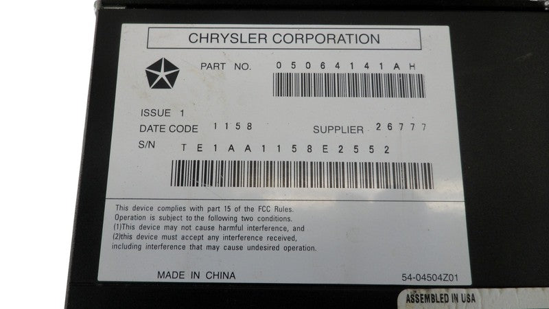 5064139AL 2008-2011 Dodge Dakota Radio Amplifier Used 5064139AL OEM