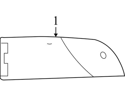 DQ11376YPY 2008-2019 Chrysler Town &amp; Country Left Quarter Glass NG DQ11376GT Light tint