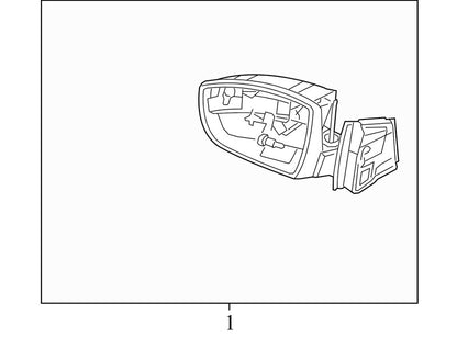 CM5117683CN5DST 2012-2014 Ford Focus Driver FL Door Mirror Used CM5Z17683A OEM