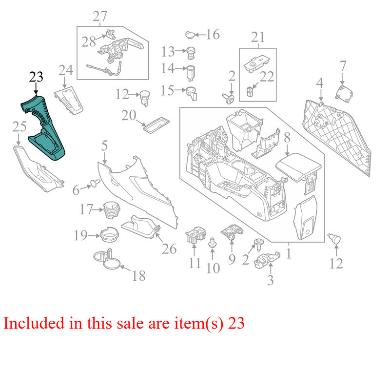 BM51A045H92B 2012-2014 Ford Focus Center Console Trim Panel Used BM5Z5804567CB OEM