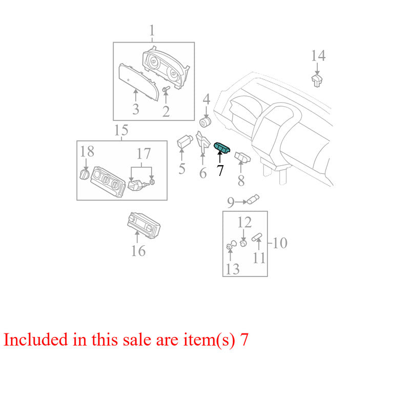 7T4T10D889ABW 2007-2010 Ford Edge Driver Information Display Switch Used 7T4T10D889ABW OEM