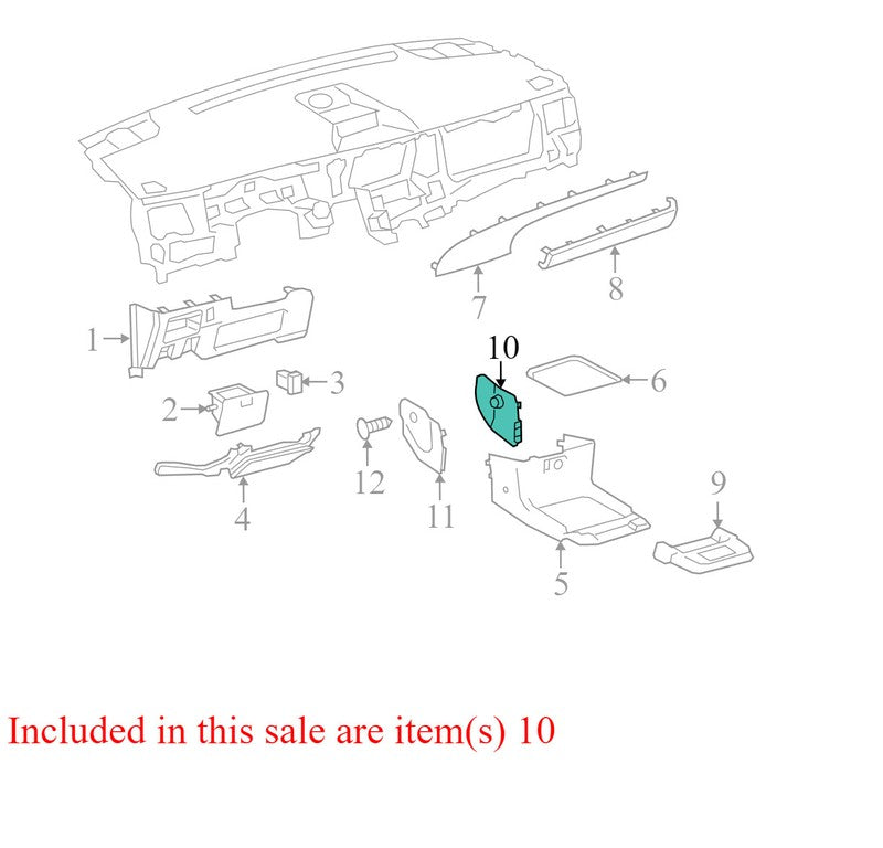 5543508010E0 2011-2014 Toyota Sienna Passenger Side Side Panel Cover Used OEM 55435-08010