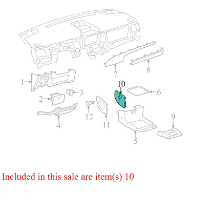 5543508010E0 2011-2014 Toyota Sienna Passenger Side Side Panel Cover Used OEM 55435-08010