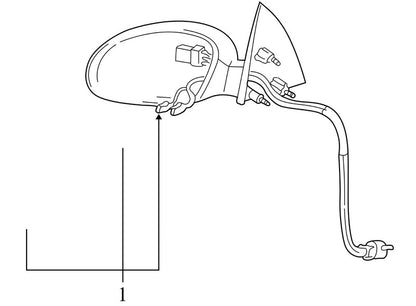 1F1Z17682BA 2000-2007 Ford Taurus Driver FL Door Mirror Used OEM 6F1317683EB5YGY