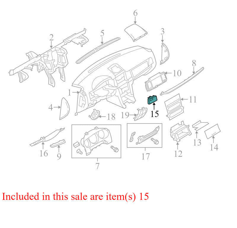 AE5H19T562 2010-2012 Lincoln MKZ Dashboard Air Vent Used OEM AH6Z54046A76AH