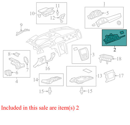22757208 2008-2012  Buick Enclave FL Instrument Cluster Bezel Used 22757208 OEM