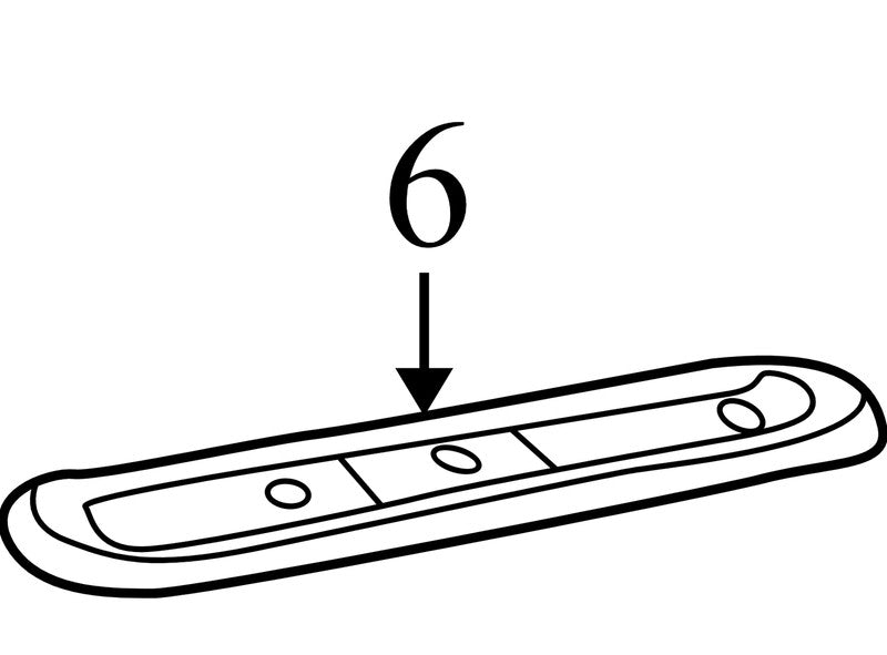 3W135413244BDW 2003-2011 Lincoln Town Car Passenger RR Door Sill Plate Used 3W1Z5413228BAB OEM