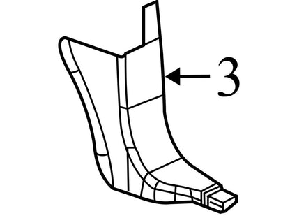 1BE52DK7AC 2009-2010 Dodge Journey Passenger RH Kick Trim Used OEM 100013584