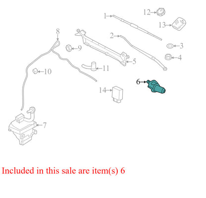 6E5Z17508AA 2010-2012 Lincoln MKZ Windshield Wiper Motor &amp; Transmission Used 6E5Z17508AA