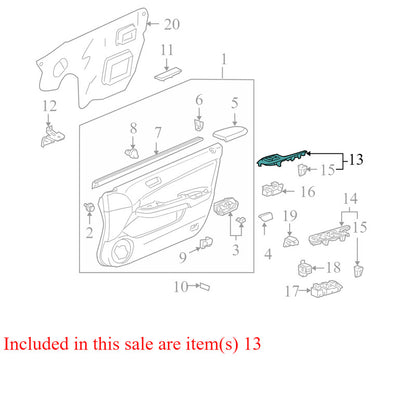 83541SDAA32050 2003–2007 Honda Accord Passenger Front Right Window Switch Bezel OEM