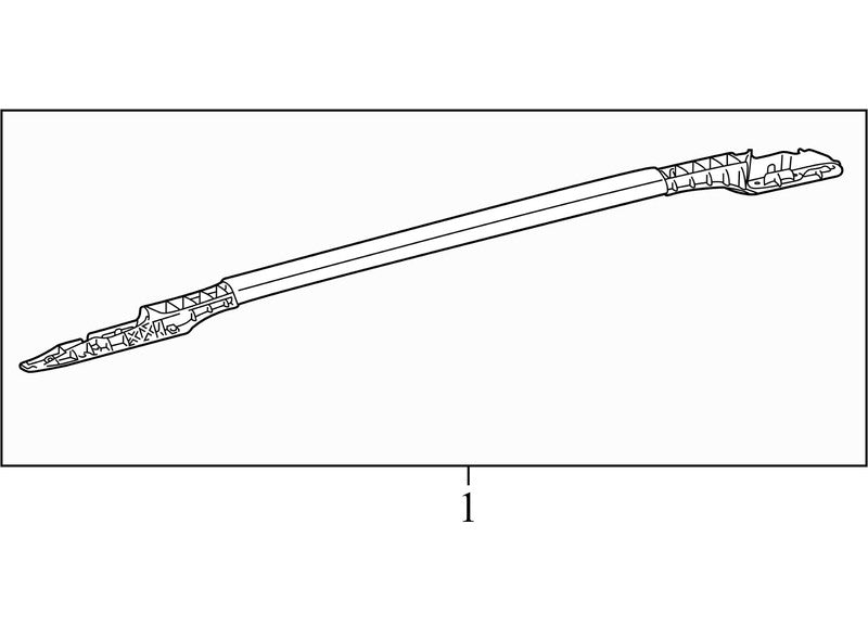 6340708030 2011-2020 Toyota Sienna Passenger Side Roof Luggage Carrier Side Rail Used OEM